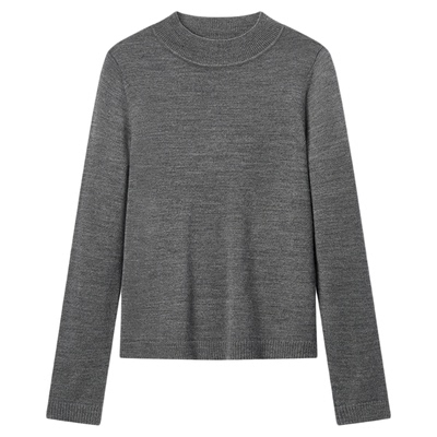 纯色羊毛针织衫女打底衫半高领冬