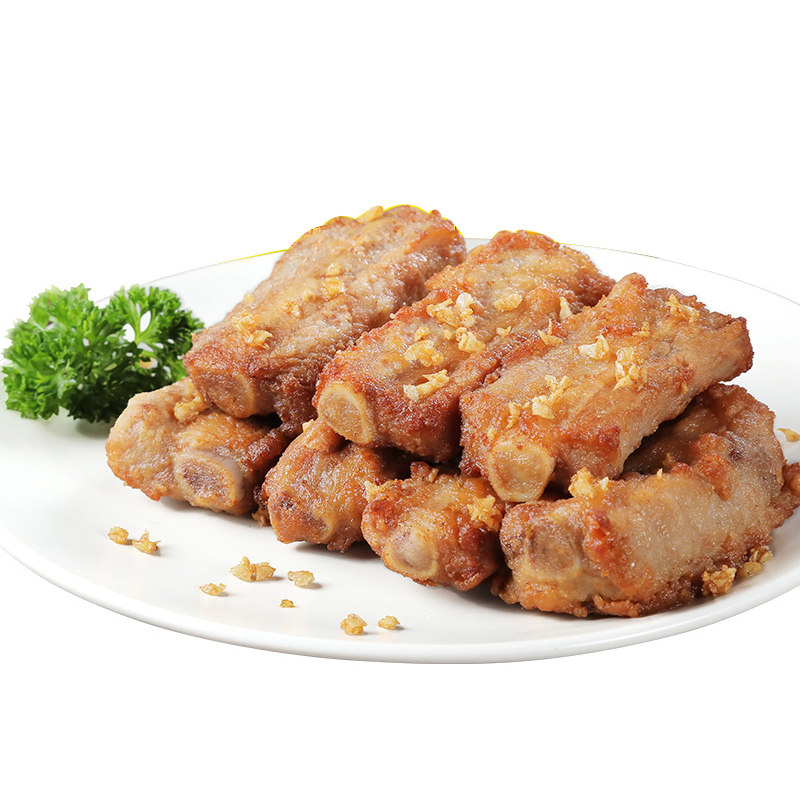 蒜香排骨猪排骨肋骨酒店半成品特色菜烧烤小吃串油炸食材500g包邮