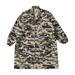 1米2长特长过膝款蓝大褂仓库搬运耐磨衣服劳保工作服连帽大褂罩衣