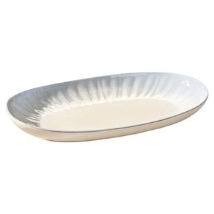 法式鱼盘家用2026新款陶瓷蒸鱼盘专用高颜值装鱼碟菜盘釉下彩餐具