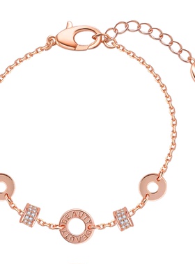 阿吉豆小蛮腰玫瑰金色手链轻奢