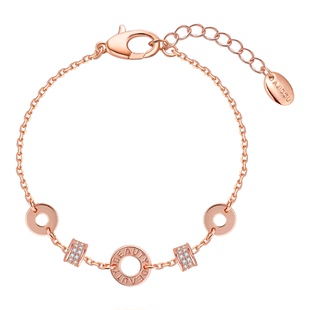 AJIDOU阿吉豆手饰小蛮腰玫瑰金色手链女款轻奢手串小众精致感饰品