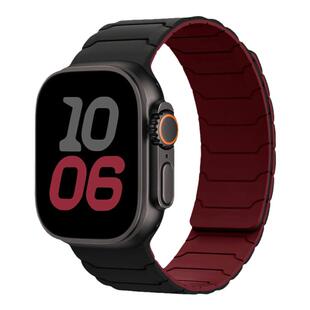 ERFG适用苹果iwatch手表S11硅胶表带Applewatch Ultra3新款铠甲磁吸回环S10男女高级感9夏小众S7运动49mm腕带