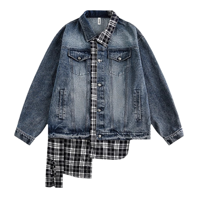 【限时优惠】假两件牛仔外套