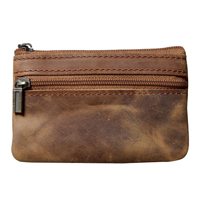 头层牛皮迷你卡包小原创钥匙包