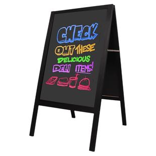 木质双面黑板广告牌展示架店铺门口户外手写招工牌立式a字板支架