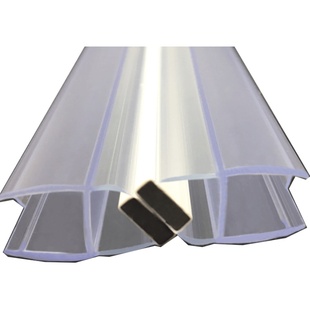 淋浴房挡水条 浴室玻璃门阻水磁条磁吸挡风防水门底防风h型密封条