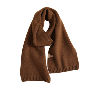 盈妹轻盈篇章丨100%美利奴羊毛蓝色围巾冬季保暖礼盒装送人情侣款