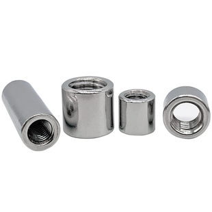 304不锈钢加长加厚圆型/形接头焊接螺帽圆柱型丝杆接头螺母M3-M14