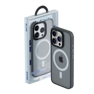 蓝猩适用苹果16ProMax肤感磁吸磨砂保护壳15Pro亲肤双色磁吸13手机防摔保护壳iPhone14ProMax全包磁吸硅胶技