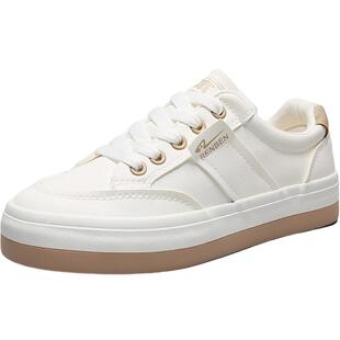 人本厚底小白鞋女2026春季新款ins潮百搭单鞋休闲运动鞋学生板鞋