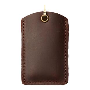 门禁卡套水滴形真皮小长方形门卡钥匙扣链一体小区电梯卡保护套