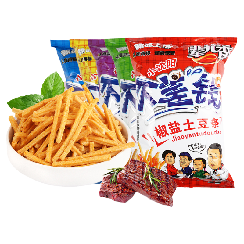辈儿香100g不差钱土豆条大包薯条网红吃货零食椒盐麻辣小吃怀旧