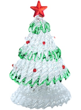 圣诞礼物玻璃桌面装饰摆件