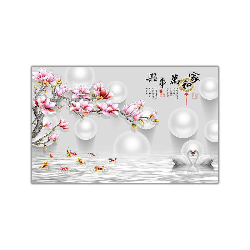 电视背景墙壁纸3d立体壁画装饰