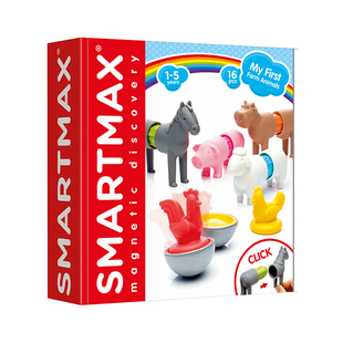SMARTMAX 动物农场 儿童磁力棒益智玩具 动物主题 1-5岁 16PCS