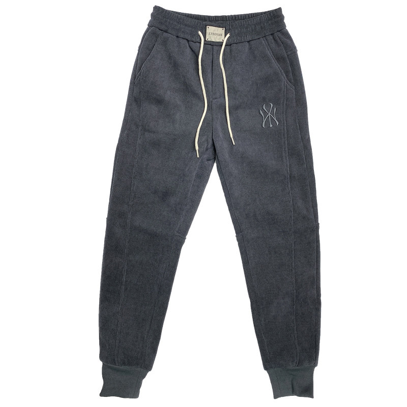 春秋男士刺绣修身百搭休闲裤