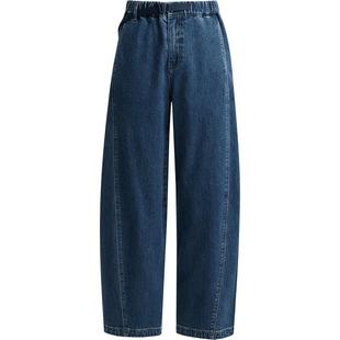 本来BENLAI女士橡筋腰宽松直筒牛仔裤香蕉裤2026春新款BNM860003