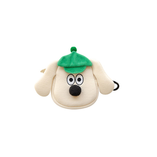 韩国romane可爱狗狗口红化妆包随身便携小收纳包挂件钥匙卡零钱包