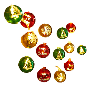 圣诞装扮led彩灯闪灯串灯球节日装饰布置用品圣诞树挂灯彩球挂饰