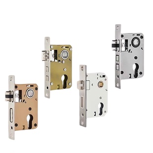 不锈钢锁体锁芯锁心室内门锁配件舌头铜钥匙木门房门锁具家用静音