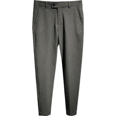 亚麻裤子高个子男修身加长棉麻