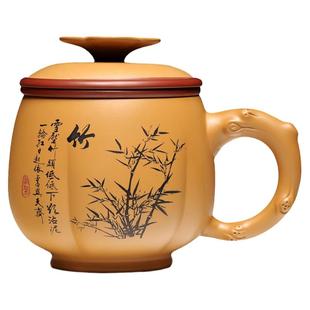 宜兴紫砂杯盖杯内胆过滤茶水泡茶杯子茶具陶瓷茶杯主人杯男士家用