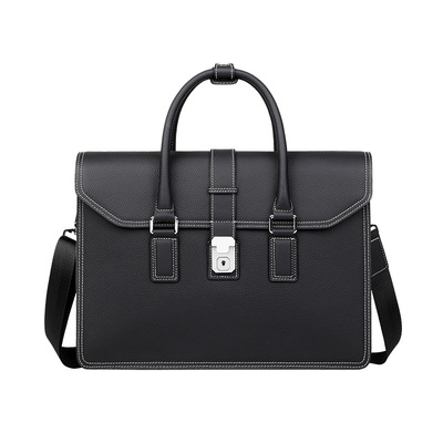 头层牛皮商务手提包大容量公文包
