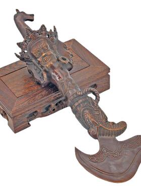 纯铜藏式金刚杵摆件27cm