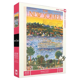 纽约客New Yorker拼图日落巡航艺术节1000片成人版高难度手工玩具
