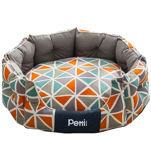 主子家狗窝猫窝可拆洗小型犬泰迪狗床狗垫帆布耐咬四季通用宠物窝