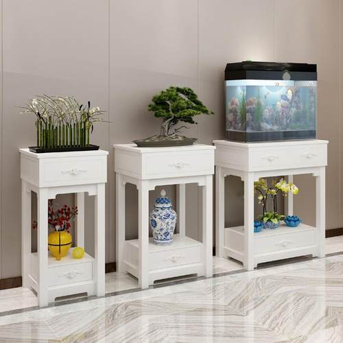 鱼缸柜客厅实木质鱼缸底柜底架水族箱架底座置物架柜多层鱼缸架子