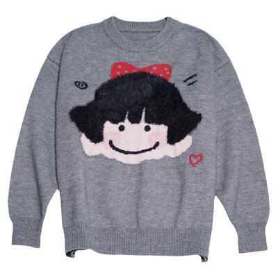 STILLYOU趣味情侣头图案圆领毛衣