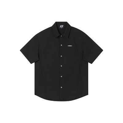 FORNINES免烫抗皱TR面料短袖衬衫男款潮牌2026夏季新款半袖上衣女