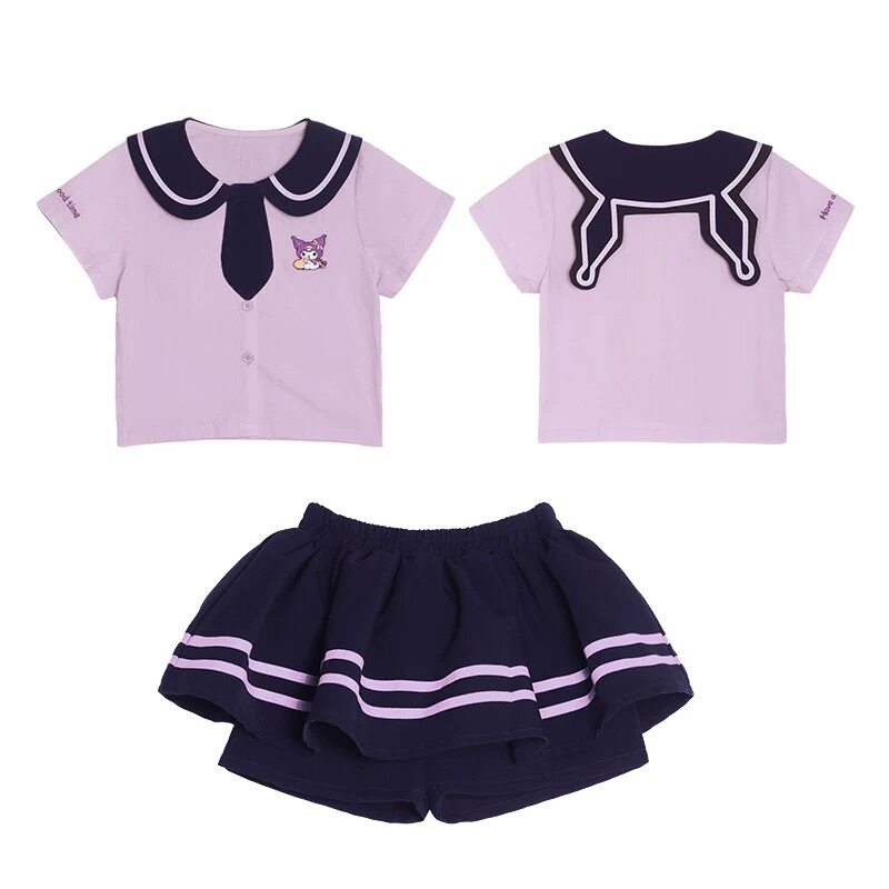 女童裙疯狂动物城库洛米连衣裙演出服夏季女童娃娃领套装服装可爱