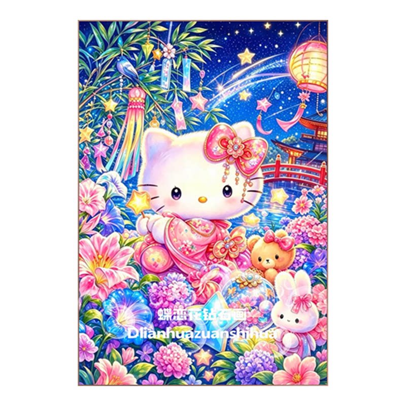 凯蒂猫kitty猫钻石画方钻十字绣