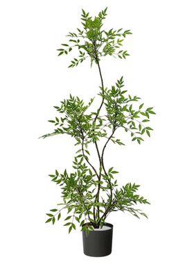 南天竹仿真绿植树好评榜高级仿真植物假盆栽客厅大型落地造景布置