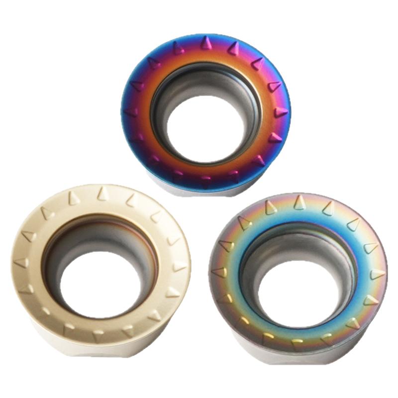 圆形数控铣刀片R5/R6硬质合金RPMT10T3MOE-JS 08T2七彩高硬刀片