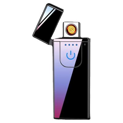 充电式打火机新款防风耐用十二生肖高颜值潮黑科技指纹感应无声点