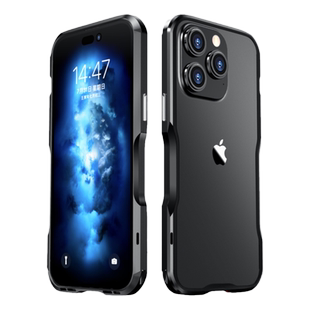 适用于iPhone16ProMax金属边框苹果15promax手机壳12pmax保护套超薄13promax透气散热14plus全包边i11铁框16e