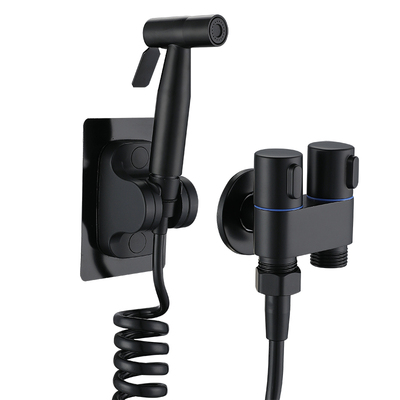 黑色喷枪增压出水一进二出套装