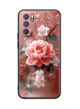 luckrider适用于opporeno6手机壳Ren06保护套reon6春色oppo6外壳Reno6防摔PEQM00花海peqm00软胶oopr6新款0PP