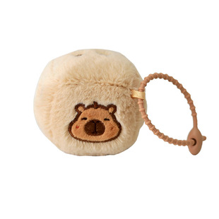 创意水豚骰子玩偶挂件毛绒卡皮巴拉方块公仔卡通色子钥匙扣包挂件