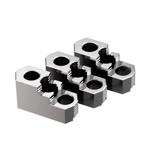 台湾液压卡盘三爪硬爪油压夹头高强度三台阶淬火中空生爪6 8 10寸