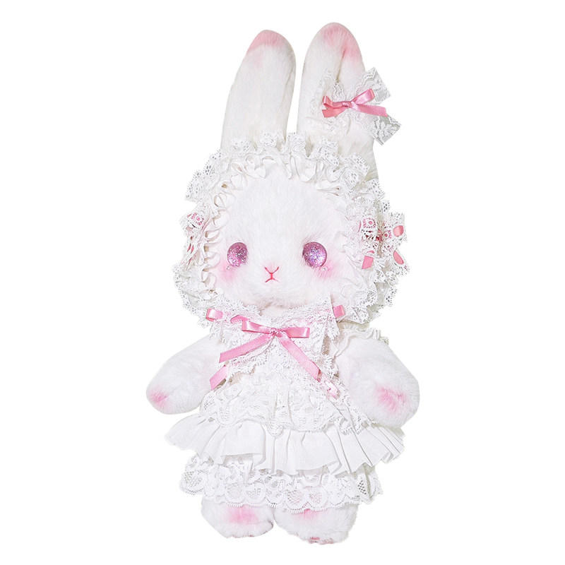 熊兽星球 立耳玩偶兔包 Lolita手作兔包毛绒斜跨手提可爱蝴蝶结