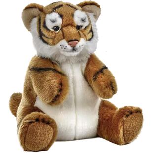 中国国家地理毛绒玩具正品狮子老虎大象猴子巨嘴鸟仿真赠束口袋