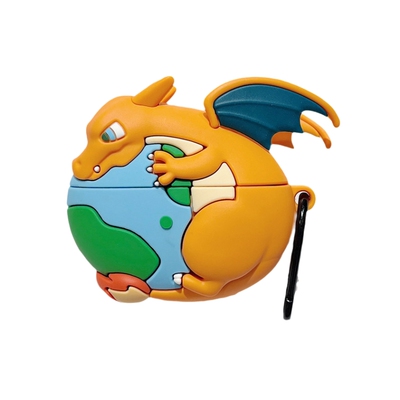 立体喷火龙地球适用于OPPOenco Air4Pro蓝牙耳机保护套硅胶encoX3耳机壳Free2防摔卡通R3pro萌系趣味Air4新款