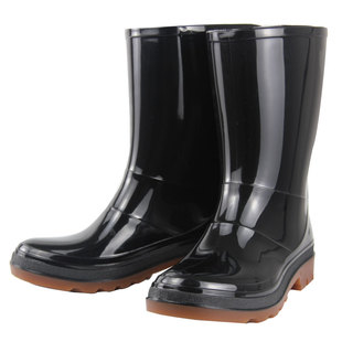 灯塔中筒雨鞋男女雨靴防水防滑耐磨轻便胶靴厨师钓鱼清洁筒靴水鞋