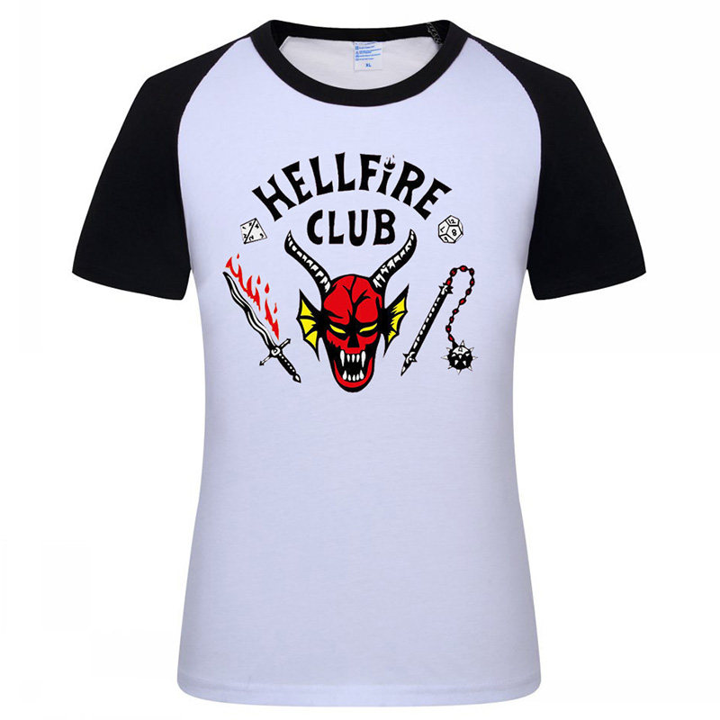 Stranger things 4 Hellfire Club圣诞节欧美字母短袖女T恤上衣