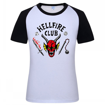 100%纯棉地狱之火短袖长袖宽松